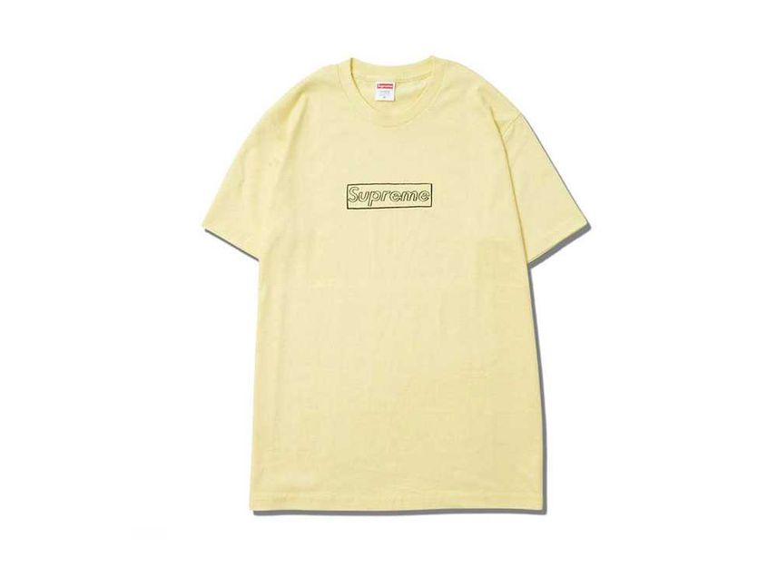 シュプリーム カウズ ロゴ T イエロー Supreme KAWS Chalk Logo Tee Yellow SUP-SS21-408-Yellow