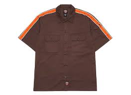 シュプリーム ディッキーズ ワークシャツ ブラウン Supreme Dickies Stripe Work Shirt Brown SUP-SS22-173-Brown