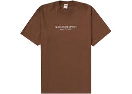 シュプリーム スティル トーキング T ブラウン Supreme Still Talking Tee Brown SUP-SS22-200-Brown