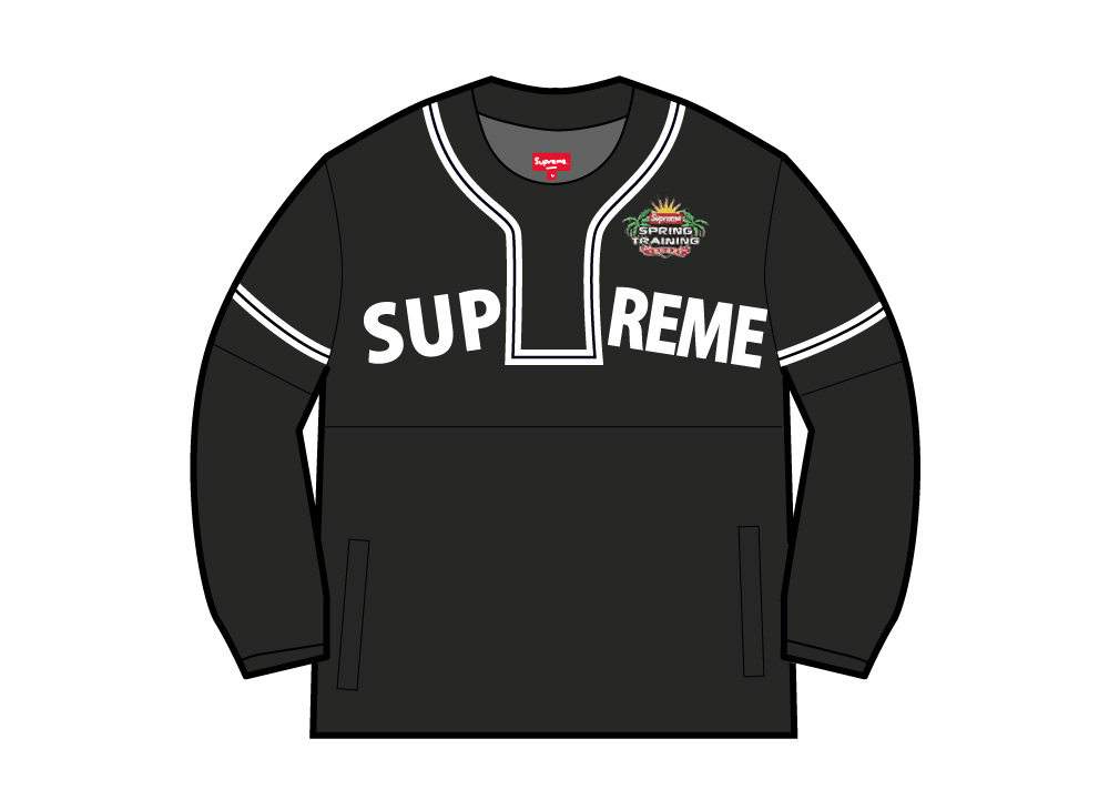 シュプリーム ベースボール トップ ブラック Supreme Snap-Off Sleeve L/S Baseball Top Black SUP-SS22-271-Black