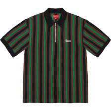 シュプリーム ストライプ ジップ ポロ ブラック Supreme Open Knit Stripe Zip Polo Black SUP-SS22-272-Black