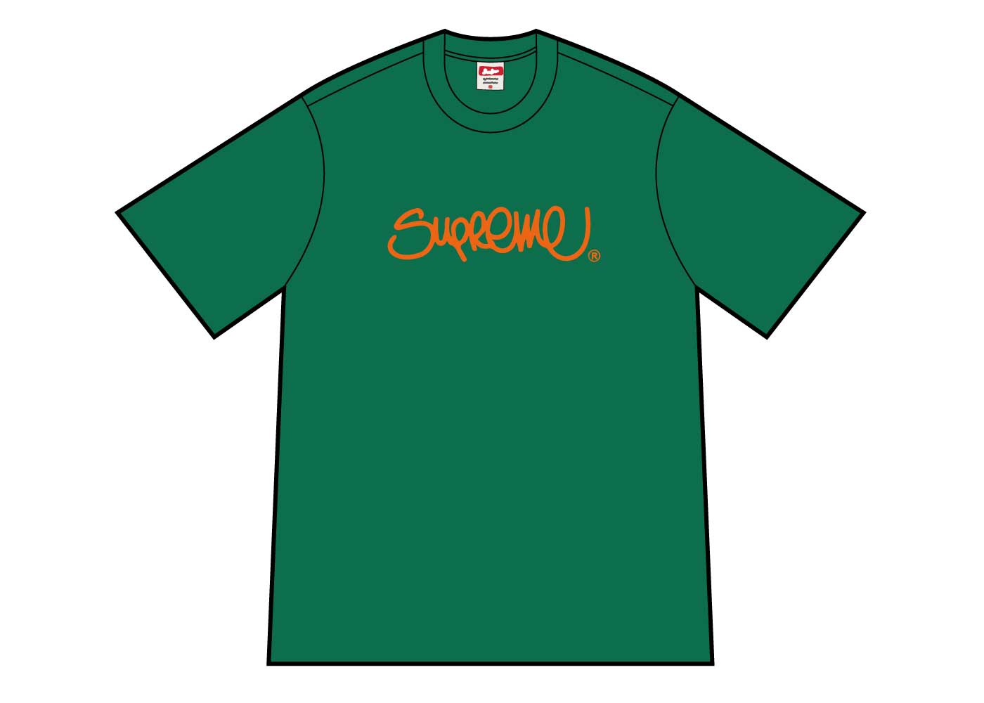 シュプリーム ハンドスティル T パイン Supreme Handstyle Tee Light Pine SUP-SS22-401-v