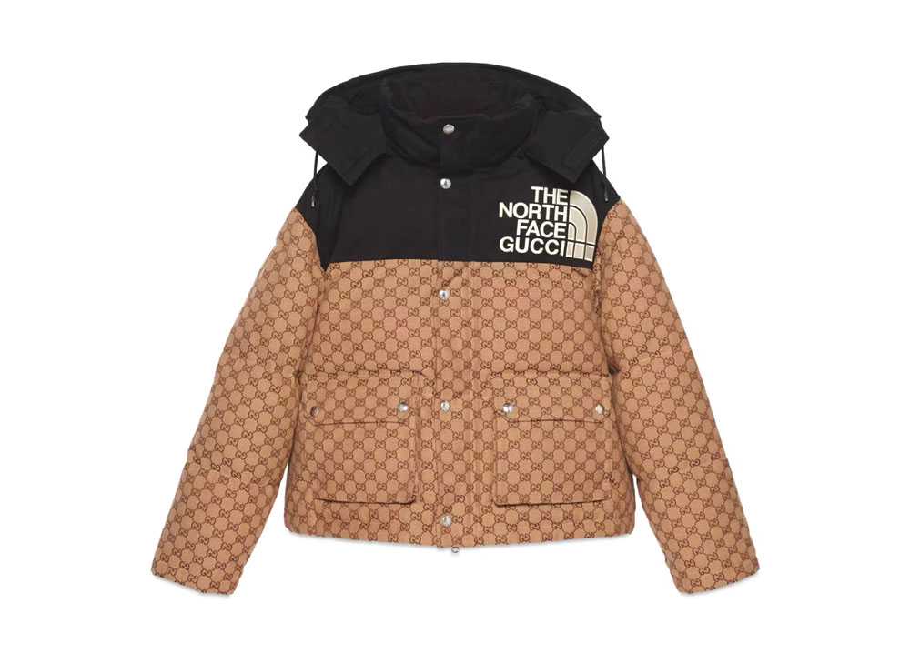 ザノースフェイスグッチショートパディドジャケット Gucci×The North Face Short PaddedJacket BeigeEbony TNF-124-Beige