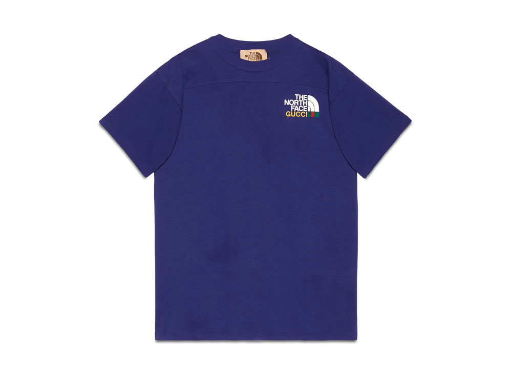 ザノースフェイス グッチ ロゴ Tシャツ パープル Gucci x The North Face Logo T-shirt Purple TNF-156-Purple