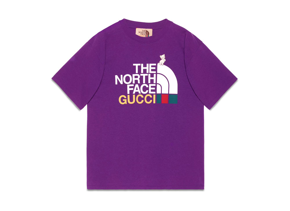 ザ ノース フェイス グッチ Tシャツ パープル Gucci x The North Face T-shirt Purple TNF-159-Purple
