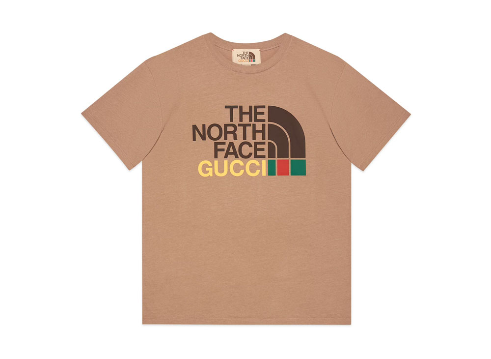 ザノースフェイス グッチ ビックロゴ Tシャツ キャメル Gucci x The North Face Big Logo T-shirt Camel TNF-160-Camel